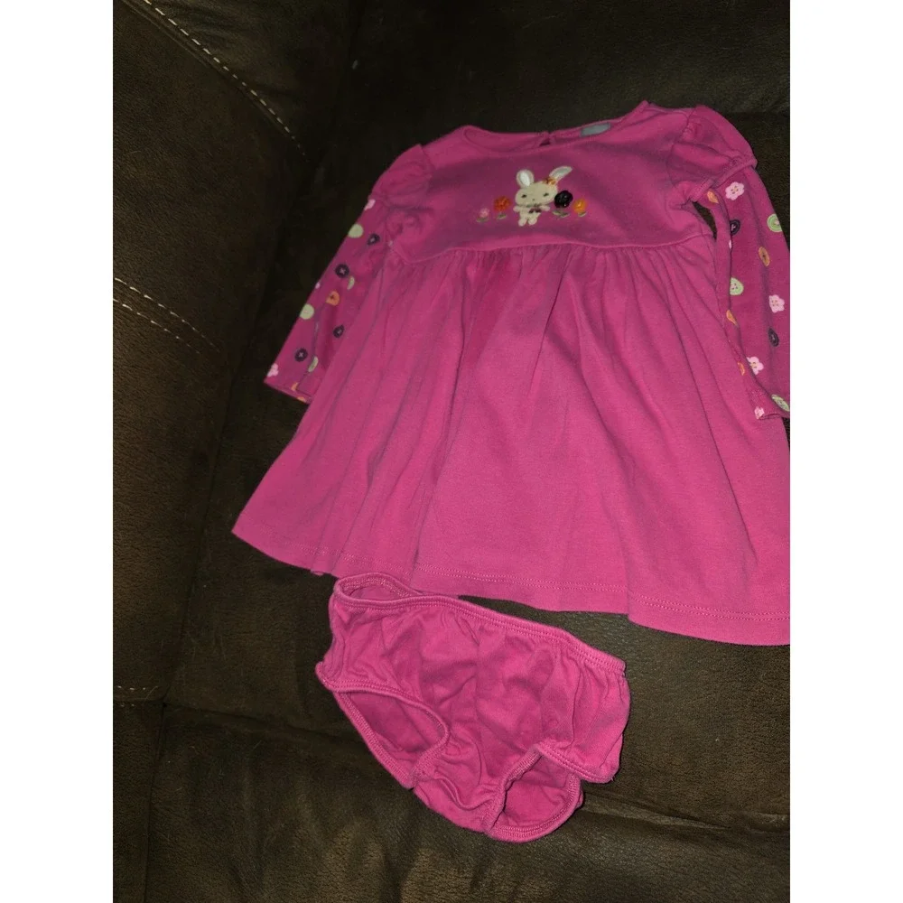 Gymboree all about buttons bunny dress size 12 18 months